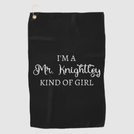 Ik ben een soort meisje van Mr Knachtley. Golfhanddoek