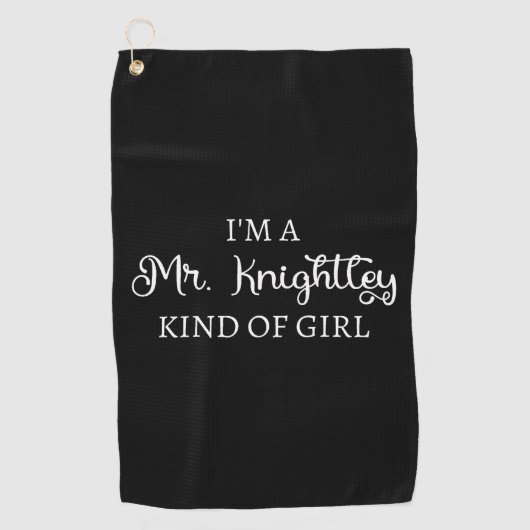 Ik ben een soort meisje van Mr Knachtley. Golfhanddoek (Voorkant)