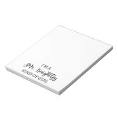 Ik ben een soort meisje van Mr Knachtley. Notitieblok (Linkerzijde)