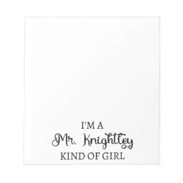 Ik ben een soort meisje van Mr Knachtley. Notitieblok