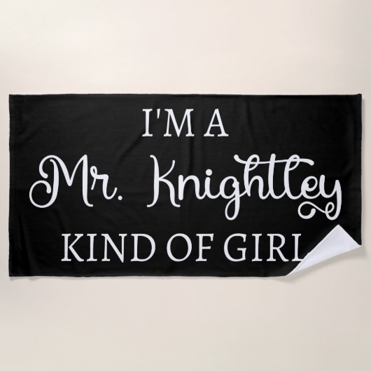 Ik ben een soort meisje van Mr Knachtley. Strandlaken (Voorkant)