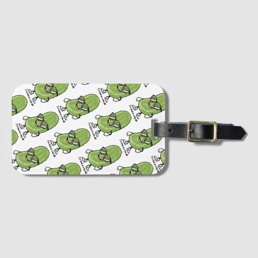 Ik ben een soort van grote dille | augurk met zonn bagagelabel (Voorkant (horizontaal))