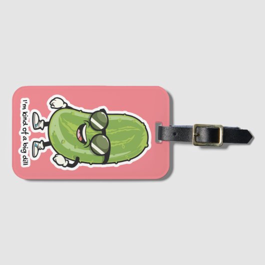 Ik ben een soort van grote dille | augurk met zonn bagagelabel (Voorkant (horizontaal))