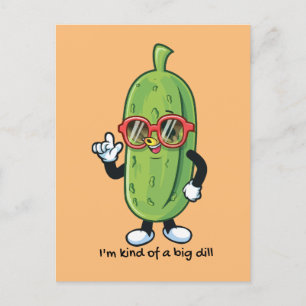 Ik ben een soort van grote dille   augurk met zonn feestdagenkaart