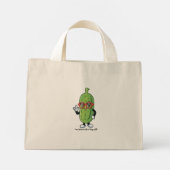 Ik ben een soort van grote dille | augurk met zonn mini tote bag (Achterkant)