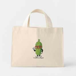 Ik ben een soort van grote dille | augurk met zonn mini tote bag