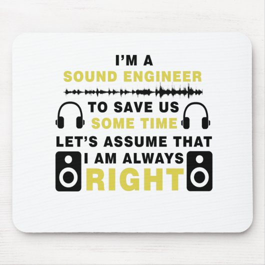 Ik ben een Sound Engineer Muismat (Voorkant)