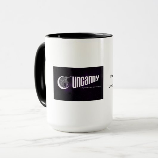 Ik ben een Space Unicorn mok (Voorkant links)