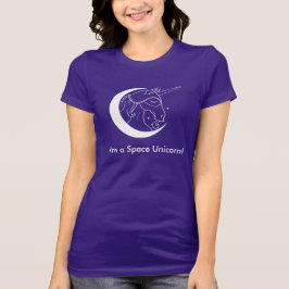 Ik ben een Space Unicorn shirt (donkere kleuren)