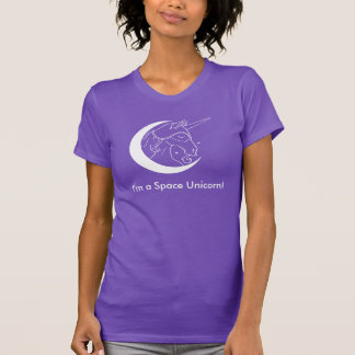 Ik ben een Space Unicorn shirt (donkere kleuren)