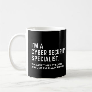 Ik ben een specialist in cyberbeveiliging, grappig koffiemok