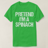 Ik ben een Spinach Costume Funny Lazy Halloween T-shirt (Design voorkant)