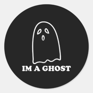 Ik ben een spook leuke Gezegden Halloween kostuum Ronde Sticker