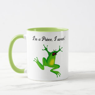 Ik ben een Sprookjesprins Grappige Groene Kikker C Mok