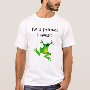 Ik ben een Sprookjesprins Leuke Groene Kikker Cart T-shirt
