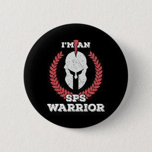 Ik ben een SPS Warrior Stiff Person Syndrome Bewus Ronde Button 5,7 Cm