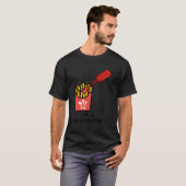Ik ben een Squirter Ketchup Fles French Fries Humo T-shirt (Voorkant volledig)