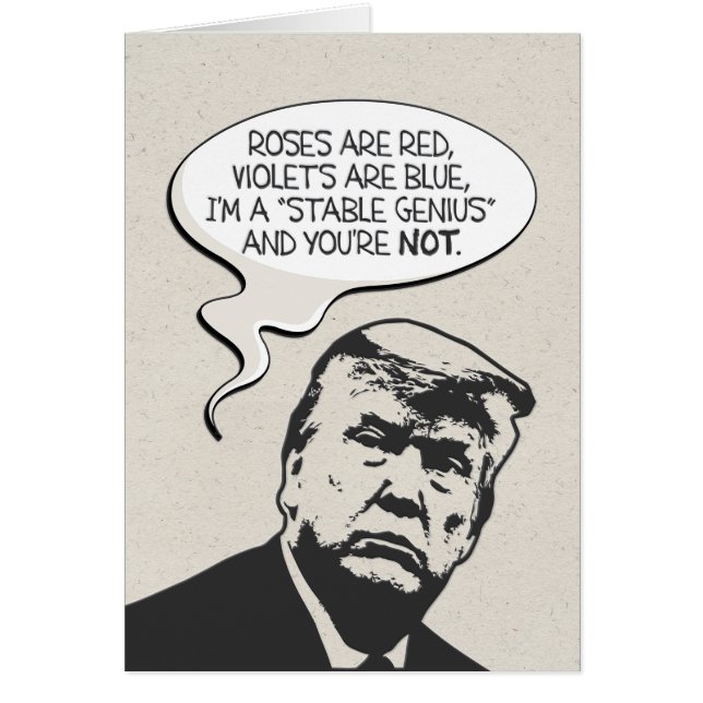 "Ik ben een Stable Genius" Donald Trump Birthday C (Voorkant)