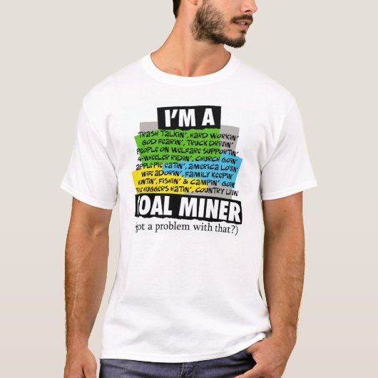 IK BEN EEN STEENMINER T-SHIRT (Voorkant)