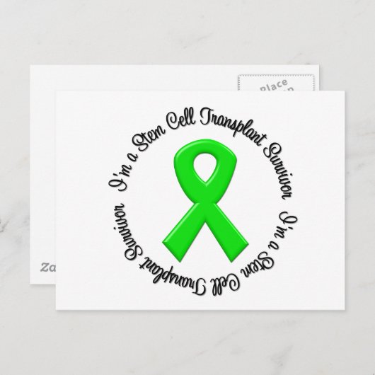 Ik ben een Stem Cell Transplant Survivor Briefkaart (Voorkant / Achterkant)