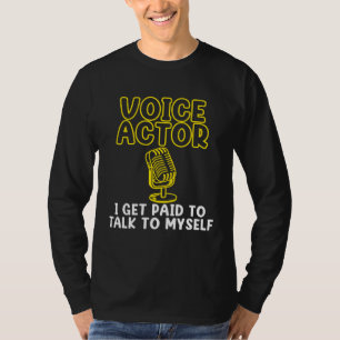 Ik ben een stemacteur Voice Over-opnameartiest Gra T-shirt