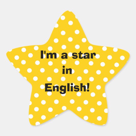 Ik ben een ster in Engelse aanpasbare stickers (Voorkant)