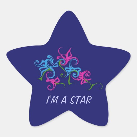 Ik ben een ster ster sticker (Voorkant)