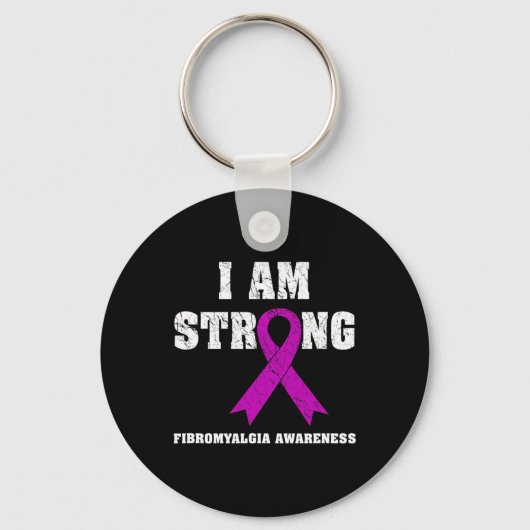 Ik ben een sterk bewustzijn van fibromyalgie 1 sleutelhanger (Voorkant)