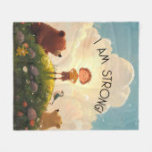 Ik ben een sterke jongens affirmatie fleece deken (Voorkant (Horizontaal))