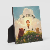 Ik ben een sterke jongens affirmatie fotoplaat (Voorkant)