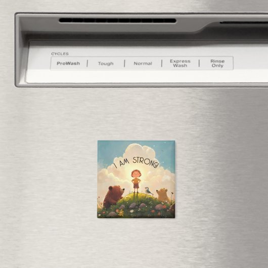 Ik ben een sterke jongens affirmatie magneet (Insitu (Vaatwasser))