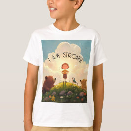 Ik ben een sterke jongens affirmatie t-shirt