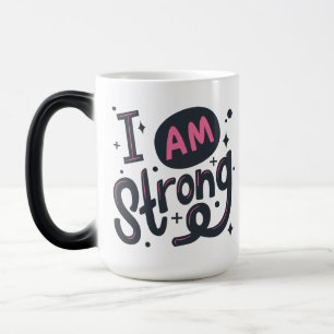 Ik ben een sterke motivatie typografie ontwerp magische mok