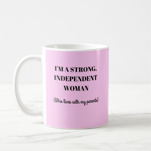 Ik ben een sterke onafhankelijke vrouw - Funny Mug Koffiemok (Links)