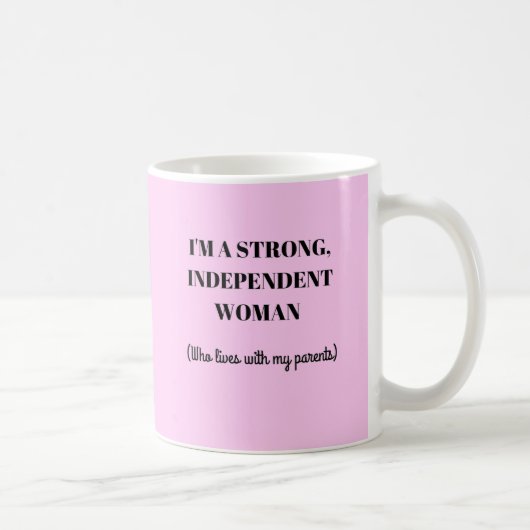 Ik ben een sterke onafhankelijke vrouw - Funny Mug Koffiemok (Rechts)