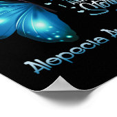 Ik ben een storm Alopecia Awareness Butterfly Poster (Hoek)