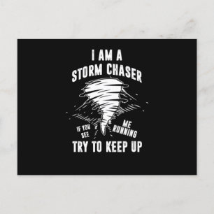 Ik ben een Storm Chaser Tornado Hurricane Wind Gif Briefkaart
