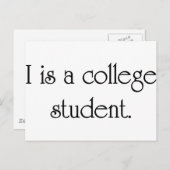 Ik ben een student briefkaart (Voorkant / Achterkant)