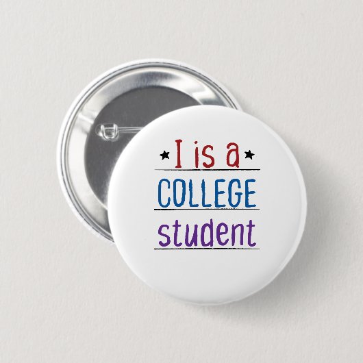 Ik ben een student ronde button 5,7 cm (Voorkant /achterkant)