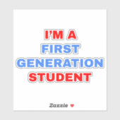 Ik ben een student van de eerste generatie sticker (Vel)