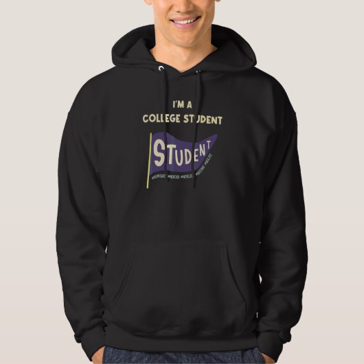 Ik Ben Een Studentenontwerp Hoodie (Voorkant)