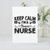 Ik ben een studentenverpleegster bedankkaart (Staand voorkant)