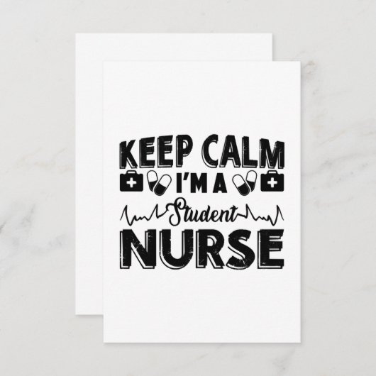Ik ben een studentenverpleegster bedankkaart (Voorkant / Achterkant)