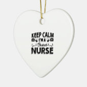 Ik ben een studentenverpleegster keramisch ornament (Links)