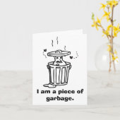 "Ik ben een stuk vuilnis" sorry kaart (Gele Bloem)