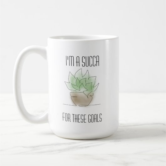 Ik ben een succa Plant liefhebber succulent Mok (Links)