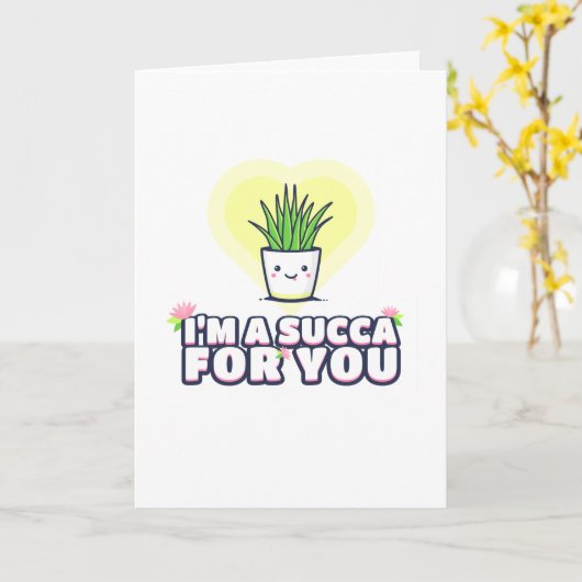 Ik ben een Succa voor jou Kaart (Gele Bloem)
