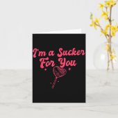Ik ben een Sucker voor jou romantische Valentijnsd Kaart (Gele Bloem)