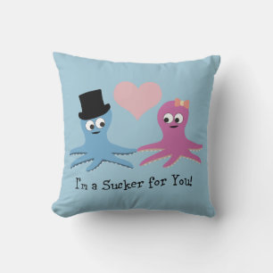 Ik ben een sukkel voor je! Cute Octopi Kussen