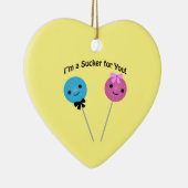 Ik ben een sukkel voor je! keramisch ornament (Rechts)